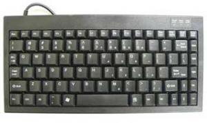 Mini Keyboard Full Size Alpha Keys PS2 Black (built-in Numeric Key Pad)