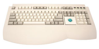 Trackball Keyboard PS2 Beige