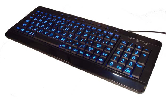 Compact Large Print Multimedia Backlit keyboard