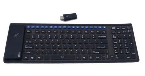 Water Resistant Full Size Flexible Wireless Keyboard