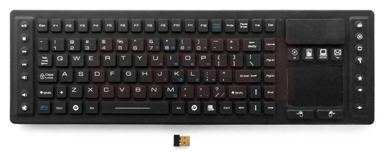 Full Size Waterproof Wireless Touchpad Keyboard