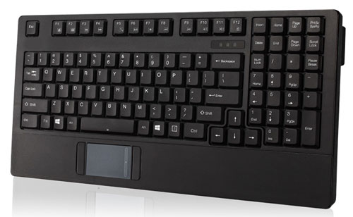Side view Compact Industrial Touchpad Multimedia keyboard