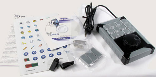 12 Key Programmable Jog & Shuttle Keypad with accessories