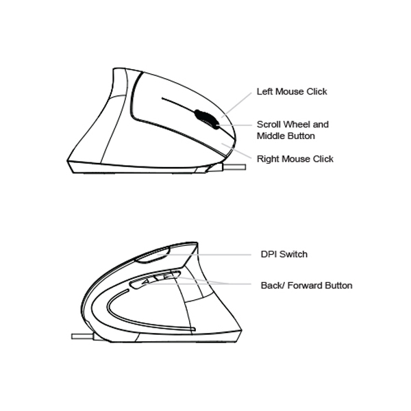 Ergonomic Vertical Mouse details