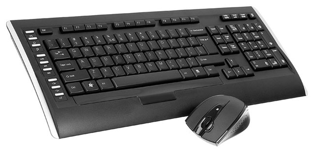 Side view Slim Touchpad Multimedia keyboard