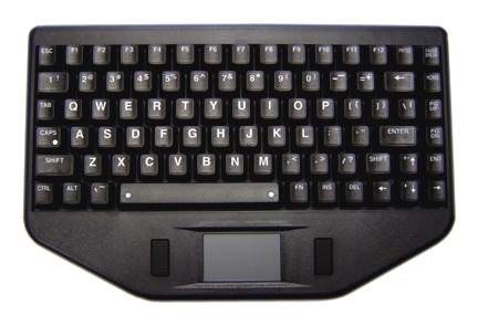 Water Resistant Splash Proof Mini Keyboard with Backlighting and Touchpad