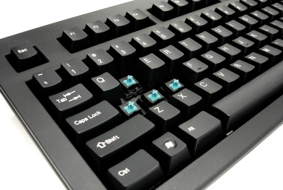 Blue CHERRY Mechanical Switch view in Keyboard