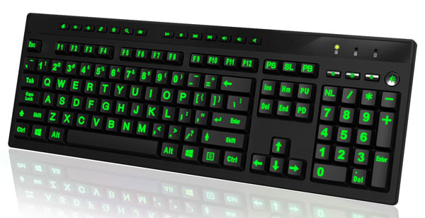 Large Print Illuminated Multimedia Keyboard