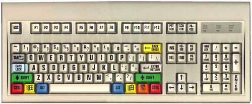 Large Print PS2 keyboard