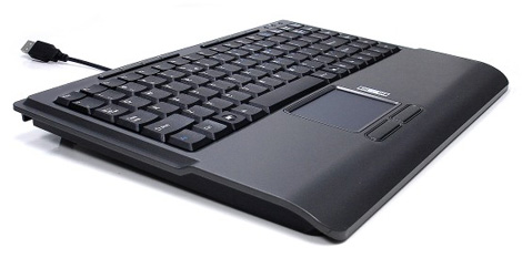 Side view Slim Touchpad Multimedia keyboard