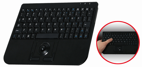 Mini Keyboard with Optical Trackball