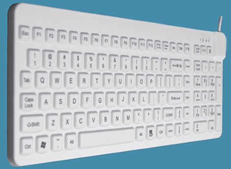 Side view Compact Washable keyboard