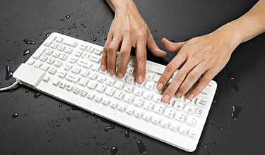Water Resistant Compact Keyboard for Industrial Use