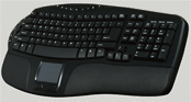 Ergonomic Wireless Keyboard with Optical trackball