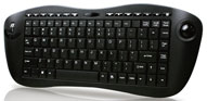 Wireless Mini Multimedia Keyboard with Trackball and Scroll Wheel