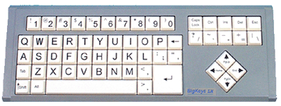 Large Key Keyboard with White keys