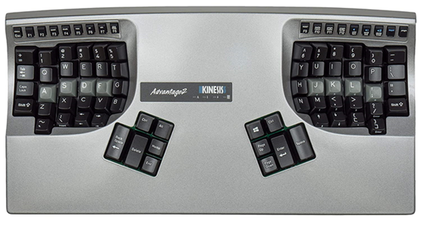 Kinesis Advantage2 Silver Ergonomic Contoured keyboard