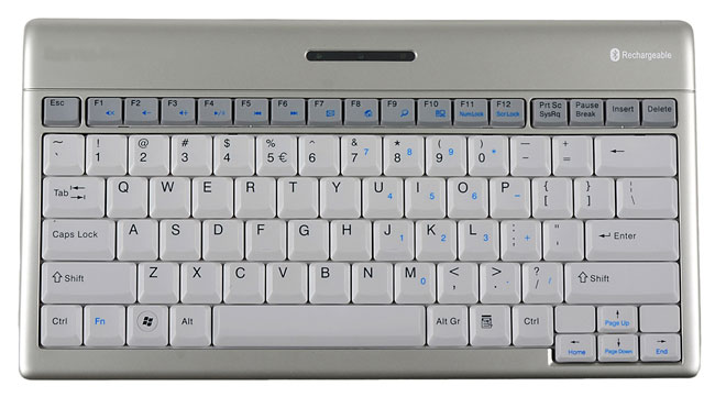 Compact Bluetooth Multimedia Keyboard