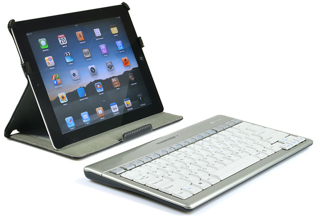 tablet view with Compact Multimedia keyboard