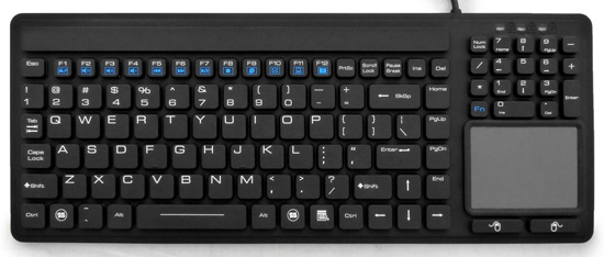 Waterproof Industrial Keyboard with Touchpad