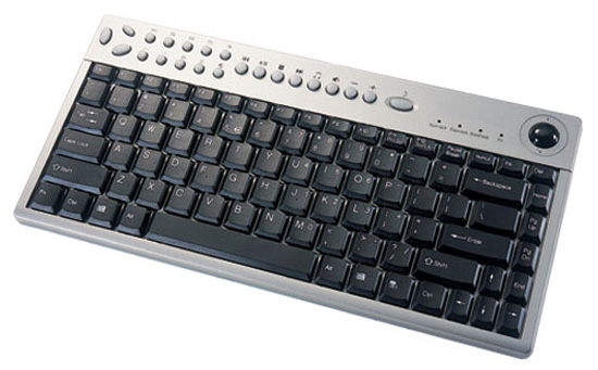 Side view Slim Touchpad Multimedia keyboard