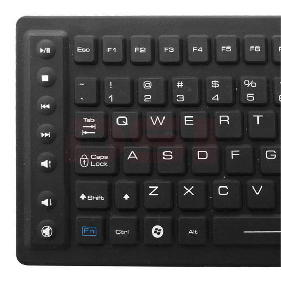 Waterproof Wireless Touchpad Keyboard media keys