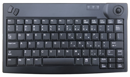 82 Key Mini Keyboard with Optical Trackball