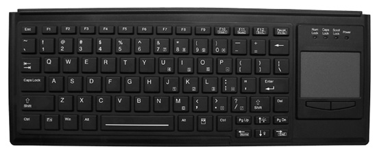 Slim Compact Backlit Keyboard with built-in Touchpad