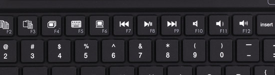 Multimedia keys on Super Mini Bluetooth keyboard