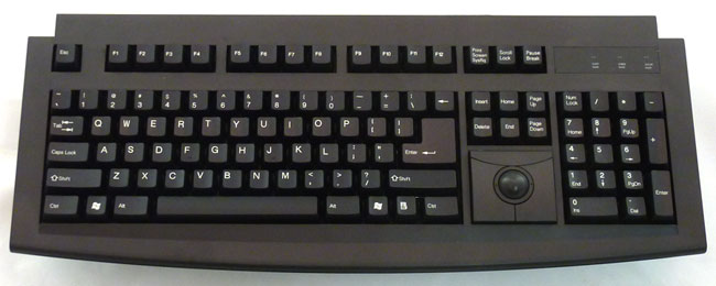 Trackball Keyboard with Removable Wrist Rest