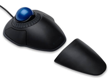 Top view of Optical Trackball Mouse and wrist rest