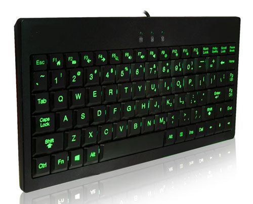 3 Color Illuminated Large Print Mini keyboard