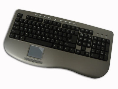 Ergonomic Multimedia Keyboard with Touchpad
