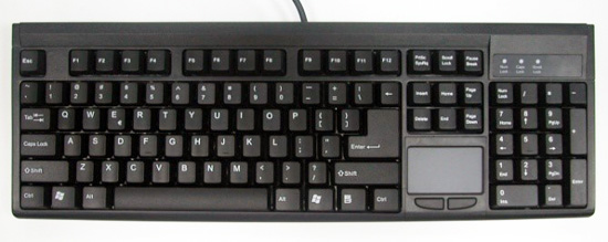 Full Size Keyboard with Smart Touchpad