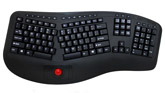 Ergonomic keyboard with Optical trackball