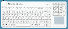 Water Resistant Keyboard with Touchpad