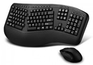 Ergonomic Wireless keyboard with Optical Mouse