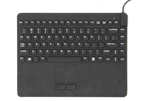 Water Resistant Contaminant Proof Computer Keyboard with Touchpad