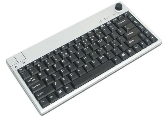 RF Wireless Mini Keyboard with Thumbstick Mouse