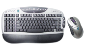 Left handed RF Wireless Ergonomic Keyboard w/mouse